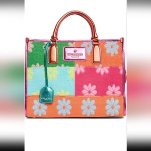 Kurt Geiger NWT Floral Tote/Crossbidy W/Guitar Strap & Dustbag